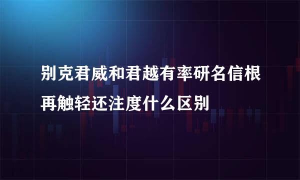 别克君威和君越有率研名信根再触轻还注度什么区别