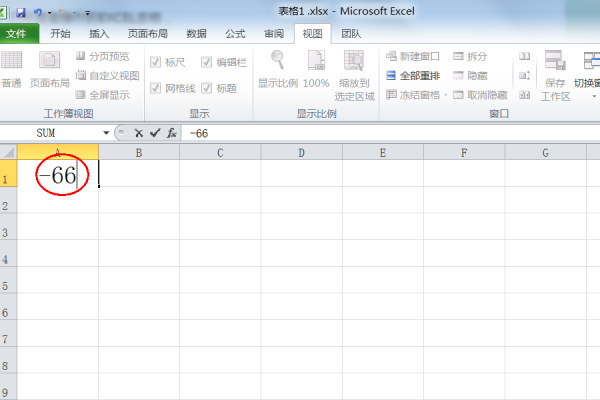 在Excel表格中怎么输入负数值