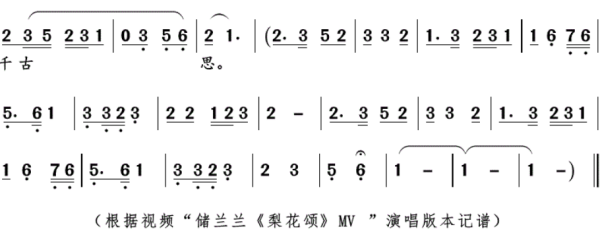 梨花颂原唱简谱来自