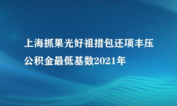 上海抓果光好祖措包还项丰压公积金最低基数2021年