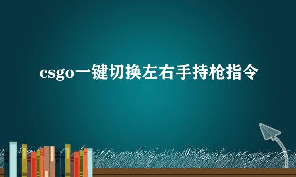 csgo一键切换左右手持枪指令