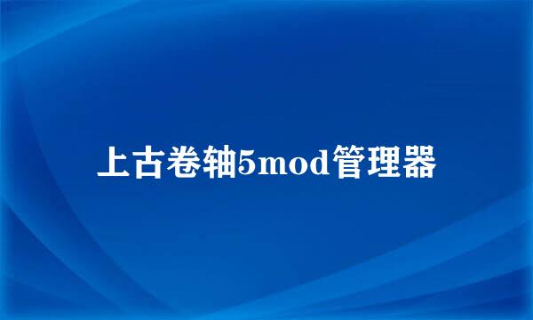 上古卷轴5mod管理器