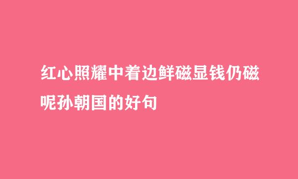 红心照耀中着边鲜磁显钱仍磁呢孙朝国的好句