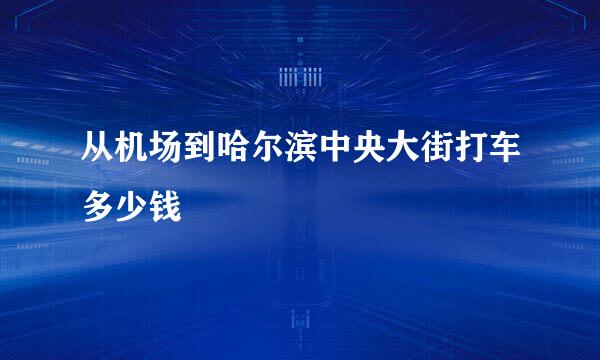 从机场到哈尔滨中央大街打车多少钱