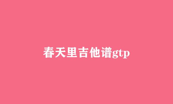 春天里吉他谱gtp