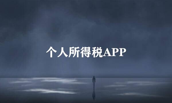 个人所得税APP