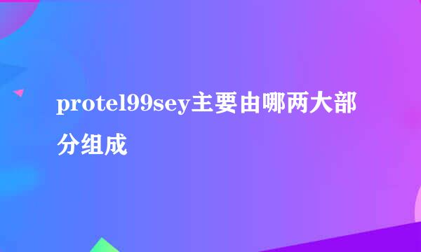 protel99sey主要由哪两大部分组成