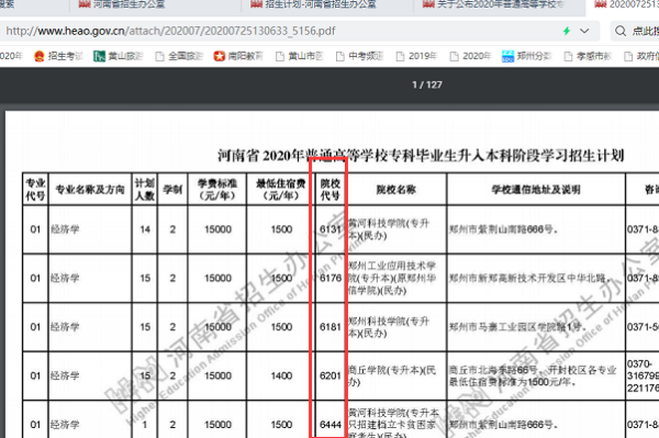 高考志愿填报院校四位数代号如何查询