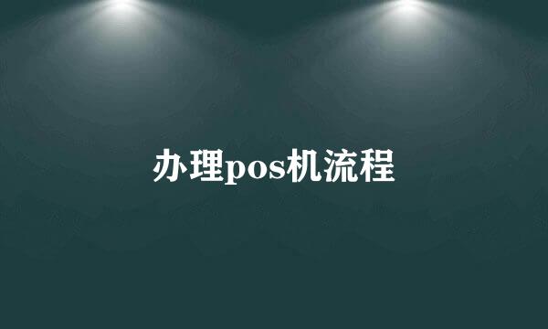 办理pos机流程