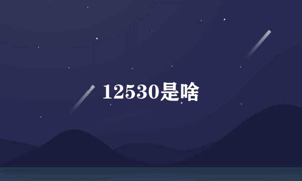 12530是啥