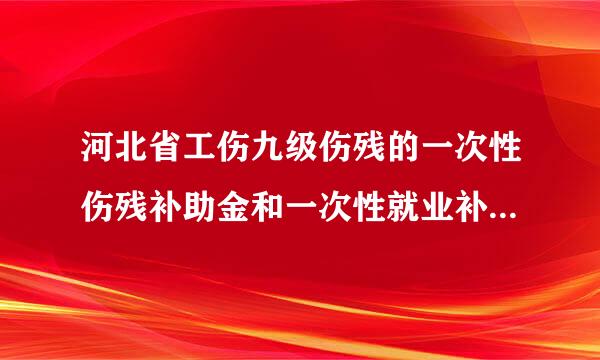 河北省工伤九级伤残的一次性伤残补助金和一次性就业补助金是怎么计算？