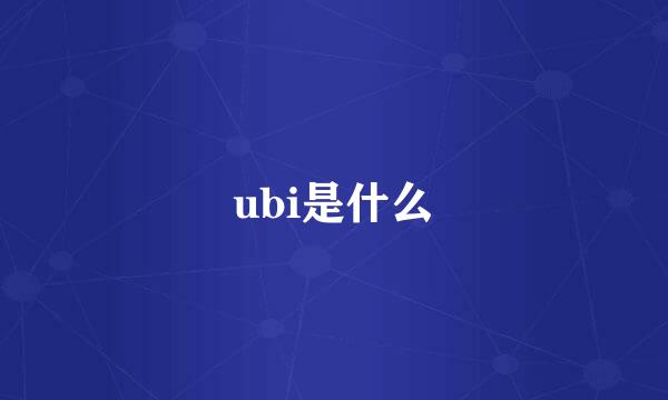 ubi是什么