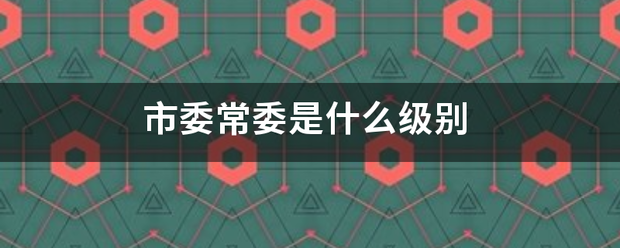 市委常委是什来自么级别