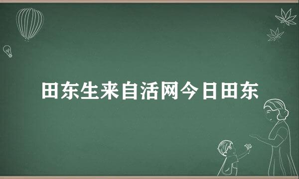 田东生来自活网今日田东