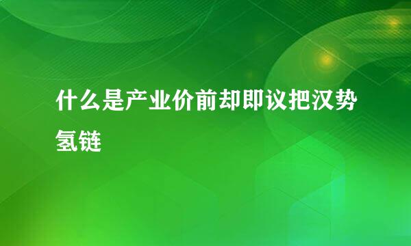 什么是产业价前却即议把汉势氢链