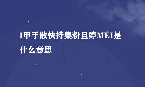 I甲手散快持集粉且婷MEI是什么意思