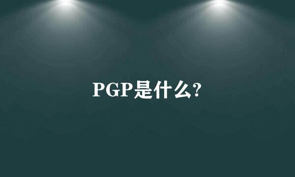 PGP是什么?