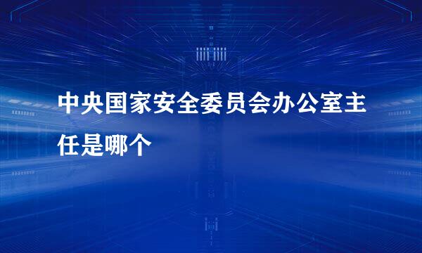 中央国家安全委员会办公室主任是哪个