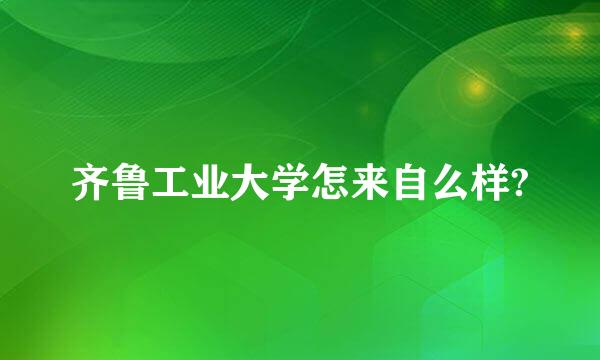 齐鲁工业大学怎来自么样?