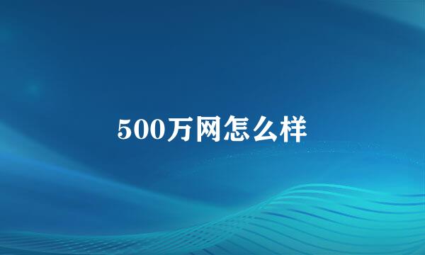 500万网怎么样