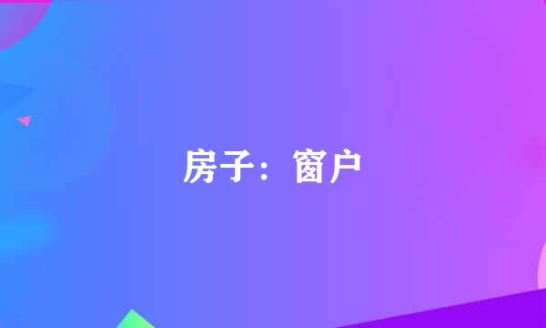 房子：窗户