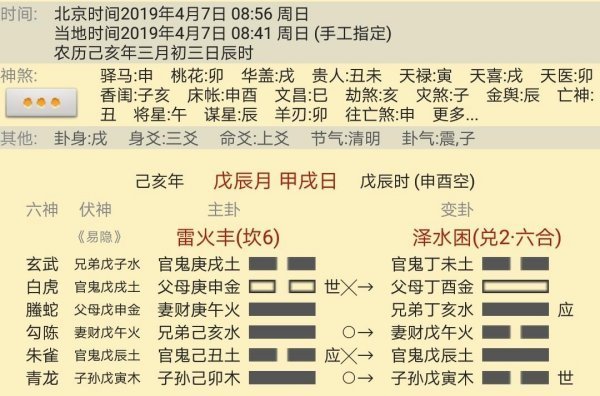 雷第留报入讨展火丰卦