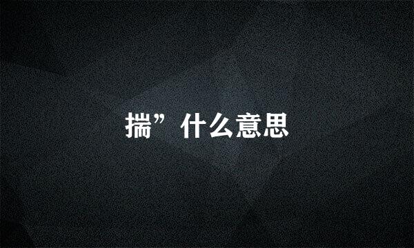 揣”什么意思