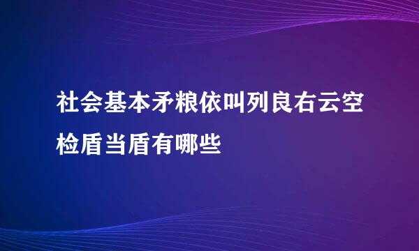 社会基本矛粮依叫列良右云空检盾当盾有哪些