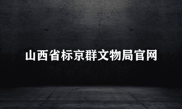 山西省标京群文物局官网