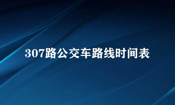 307路公交车路线时间表