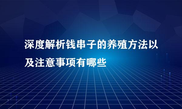 深度解析钱串子的养殖方法以及注意事项有哪些