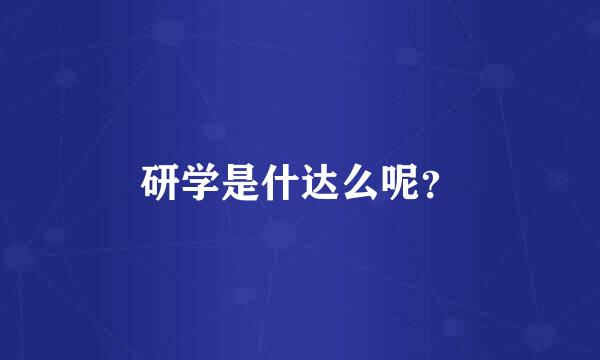 研学是什达么呢？