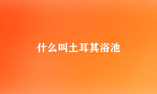 什么叫土耳其浴池