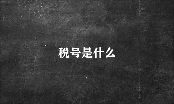 税号是什么