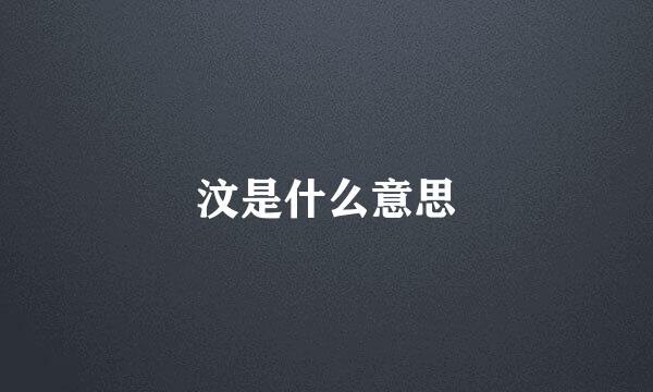 汶是什么意思