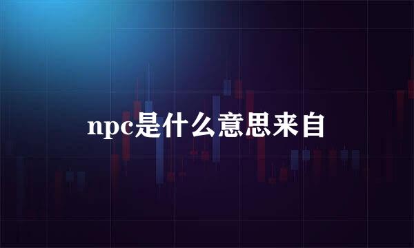 npc是什么意思来自