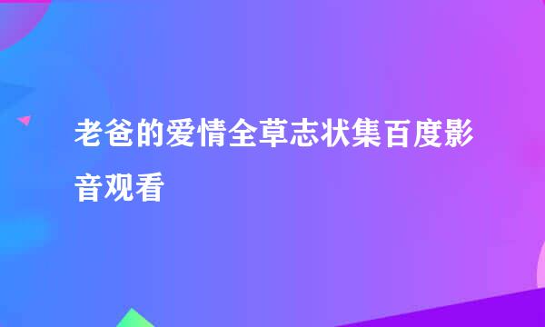 老爸的爱情全草志状集百度影音观看