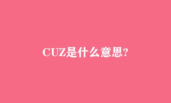 CUZ是什么意思?