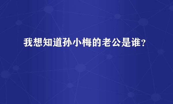 我想知道孙小梅的老公是谁？