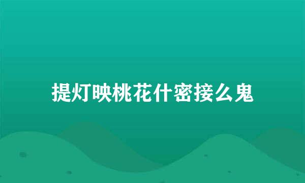 提灯映桃花什密接么鬼