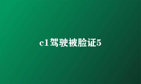 c1驾驶被脸证5