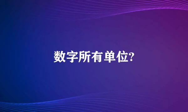 数字所有单位?