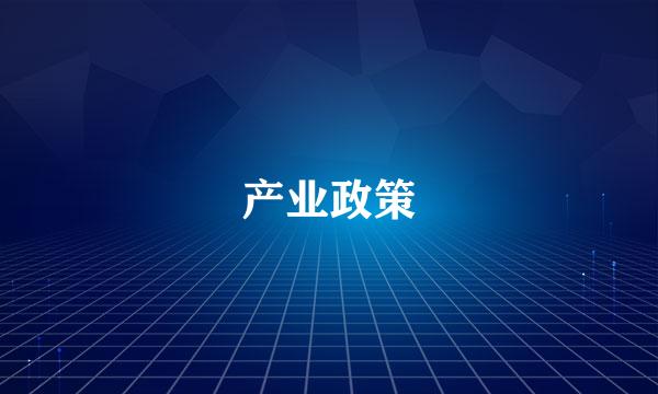 产业政策