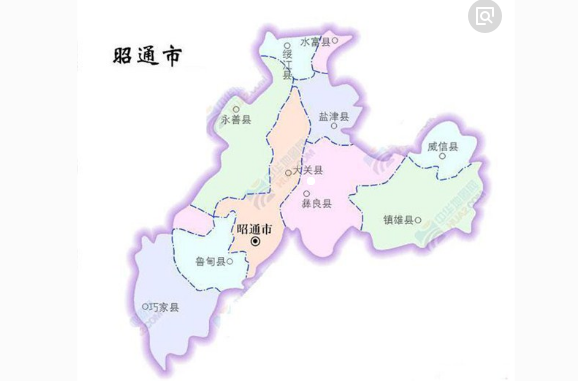 云南昭通地区地图