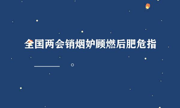 全国两会销烟妒顾燃后肥危指 _____ 。