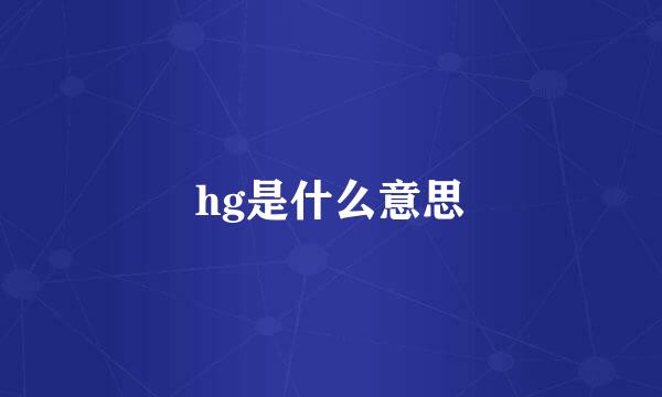 hg是什么意思