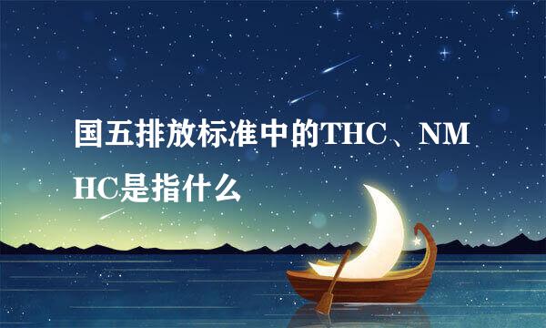 国五排放标准中的THC、NMHC是指什么