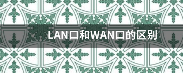 LAN口和WAN口的区别