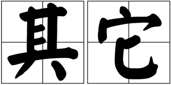 其他和其它的区别？部门用哪个？