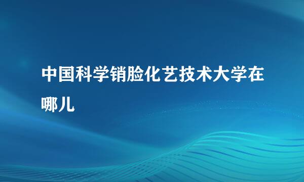 中国科学销脸化艺技术大学在哪儿